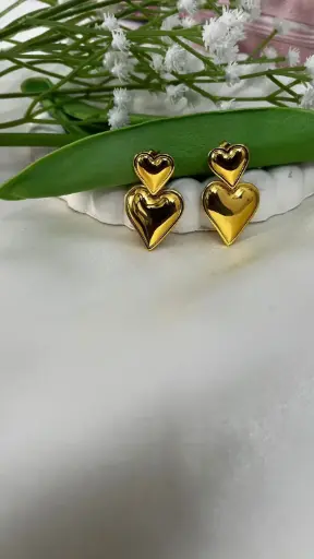 Dual Heart Earring